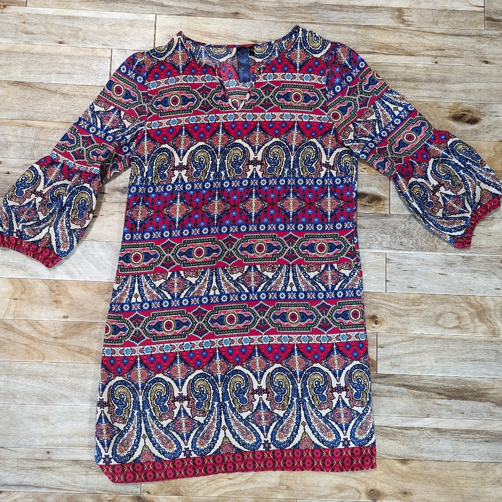 Blue Rain Small 3/4 Sleeve Dress